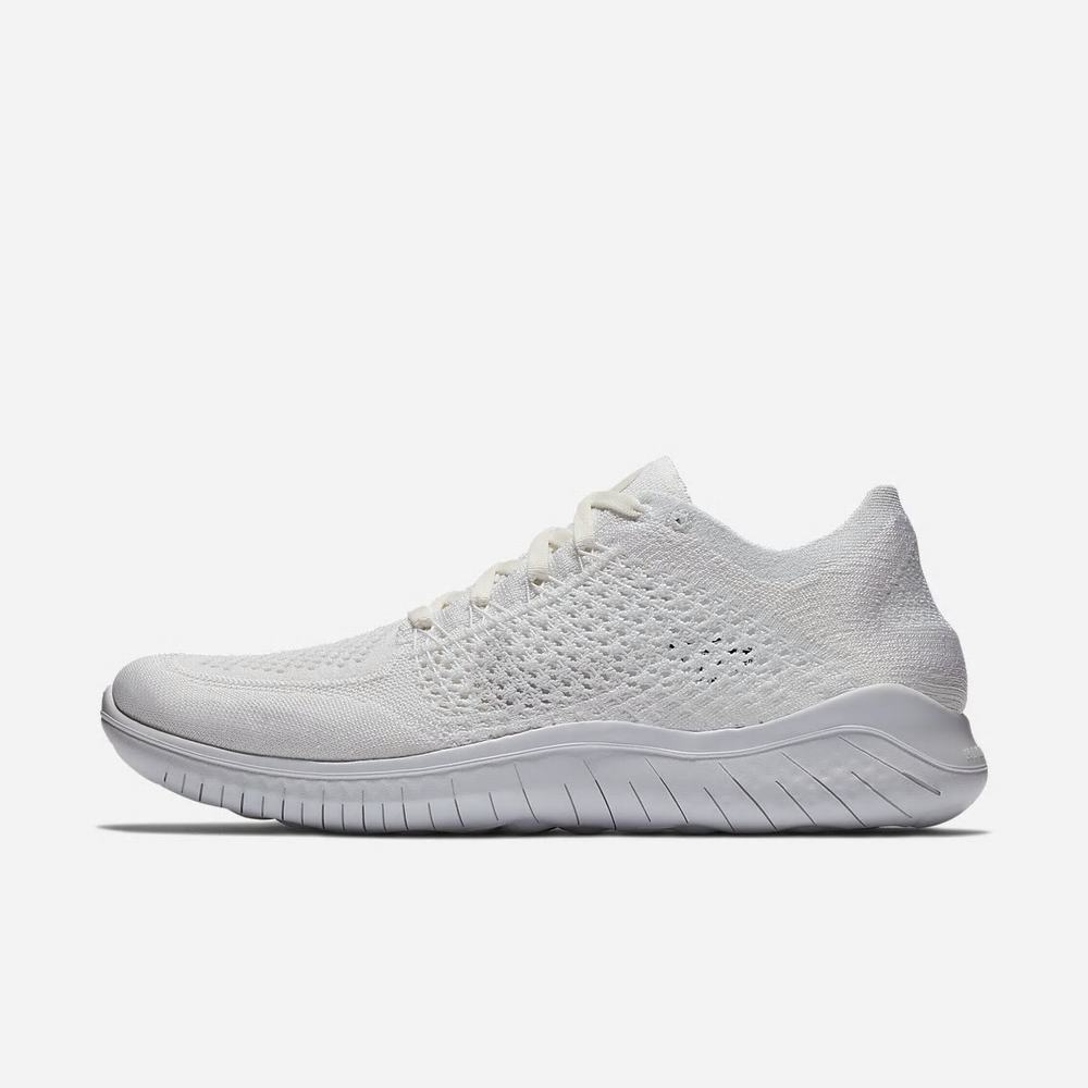 Chaussure De Running Nike Free RN Flyknit 2018 Blanche 2154-073 White/White Homme | JTS-58389857